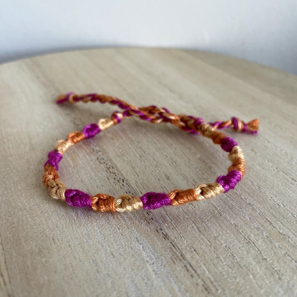 Lotte Bracelet, anklet, trendy, comfortable, tie, embroidery thread, woven, gift